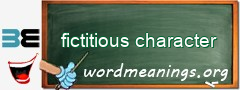 WordMeaning blackboard for fictitious character